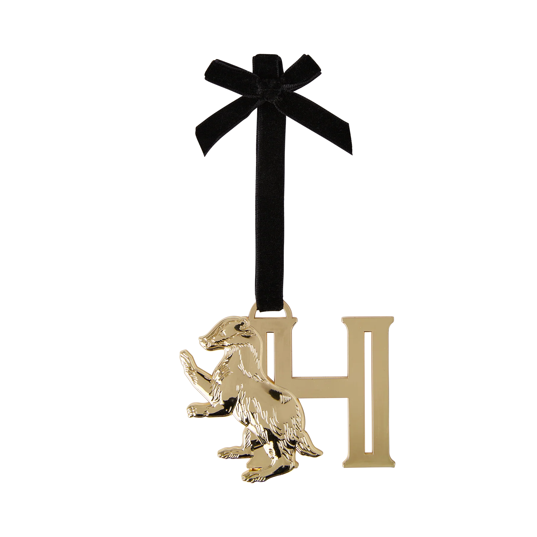 Hufflepuff 'H' Metal Ornament